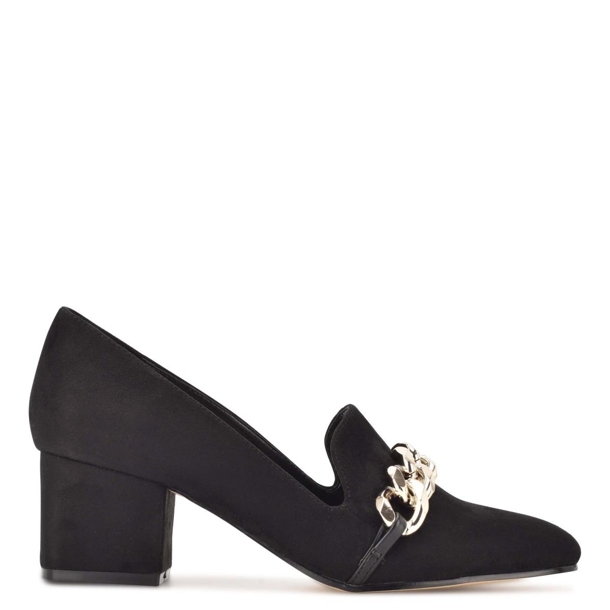 Loafers Nine West Remal Talons Femme Noir Noir | 8176YDTBK