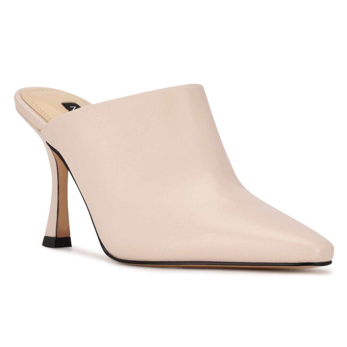 Mules Nine West Ciao Heel Femme Blanche | 0295ADMJL