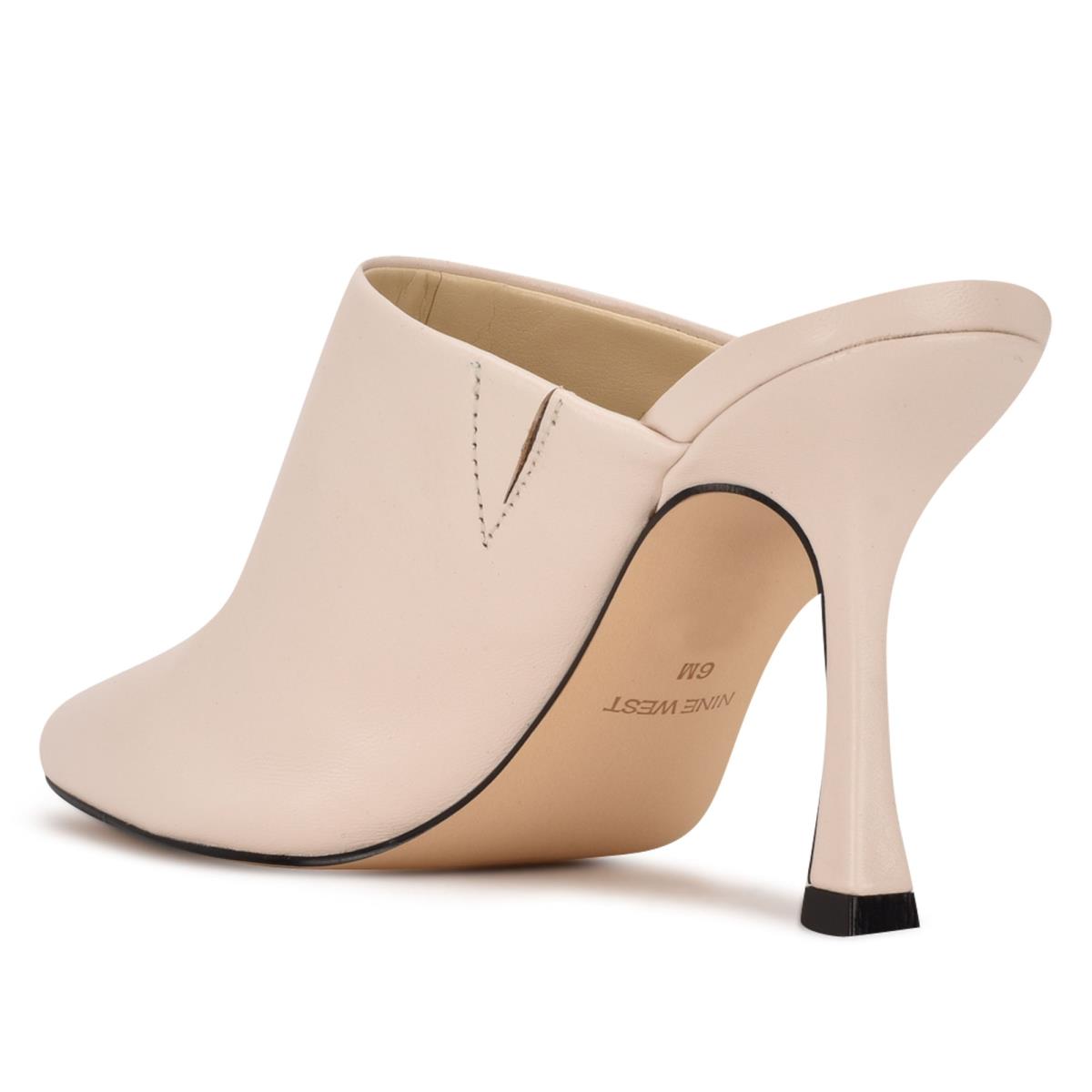 Mules Nine West Ciao Heel Femme Blanche | 0295ADMJL