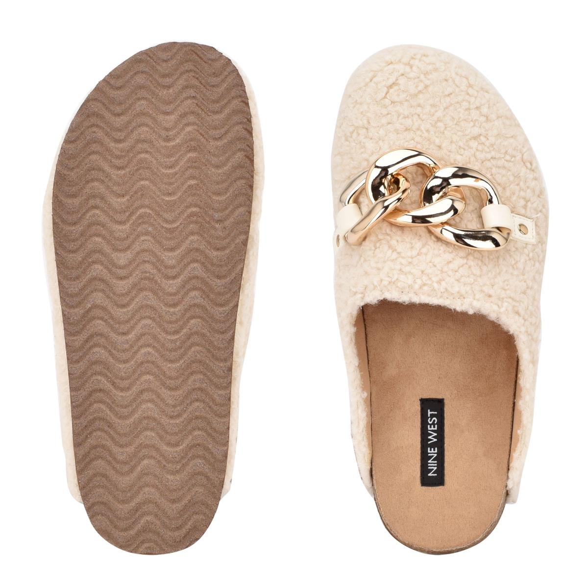 Mules Nine West Everyth Cozy Femme Blanche | 6584XICAQ