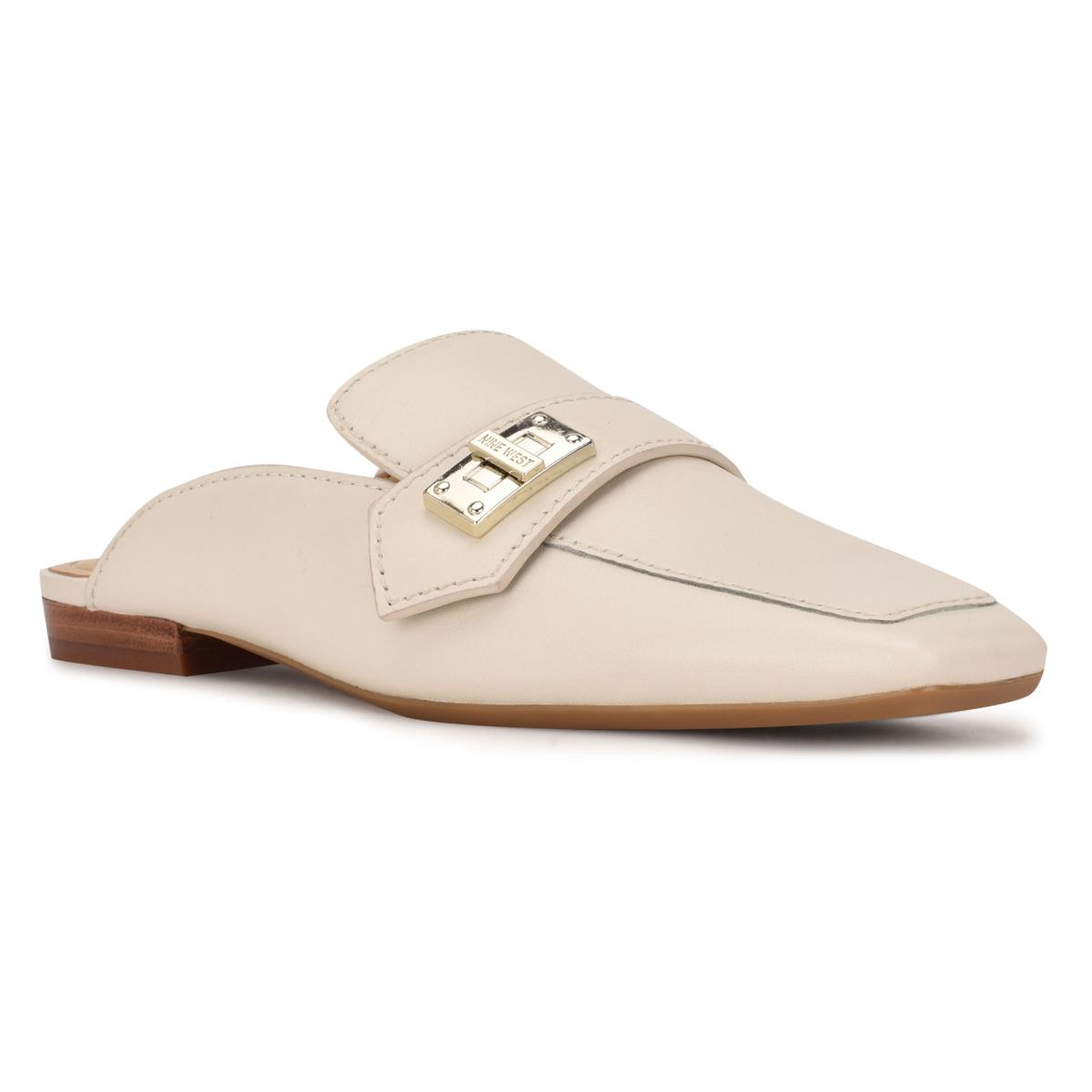 Mules Nine West Neat 9x9 Loafer Femme Blanche | 0693TPIKO