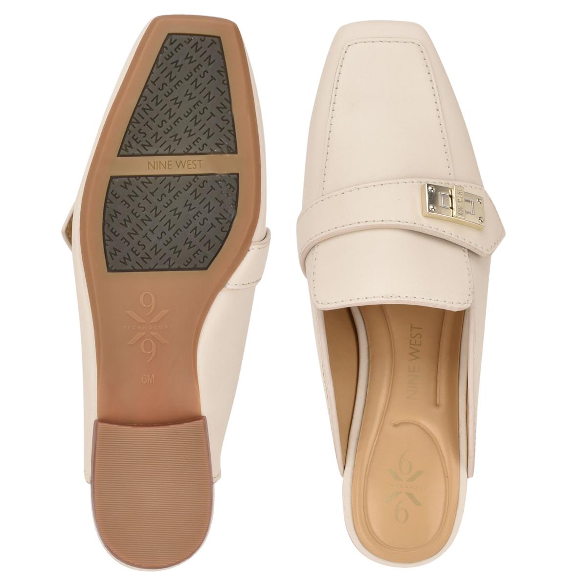 Mules Nine West Neat 9x9 Loafer Femme Blanche | 0693TPIKO