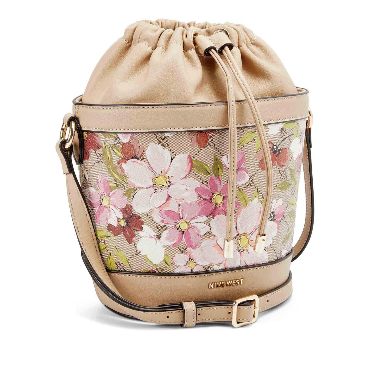 Sacs Crossbody Nine West Laylin Drawstring Bucket Femme Fleur | 7953DGFTO