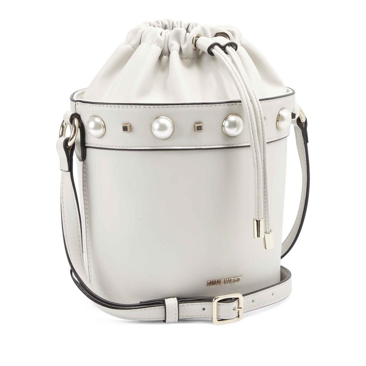 Sacs Crossbody Nine West Laylin Drawstring Bucket Femme Blanche | 9587YLIZO