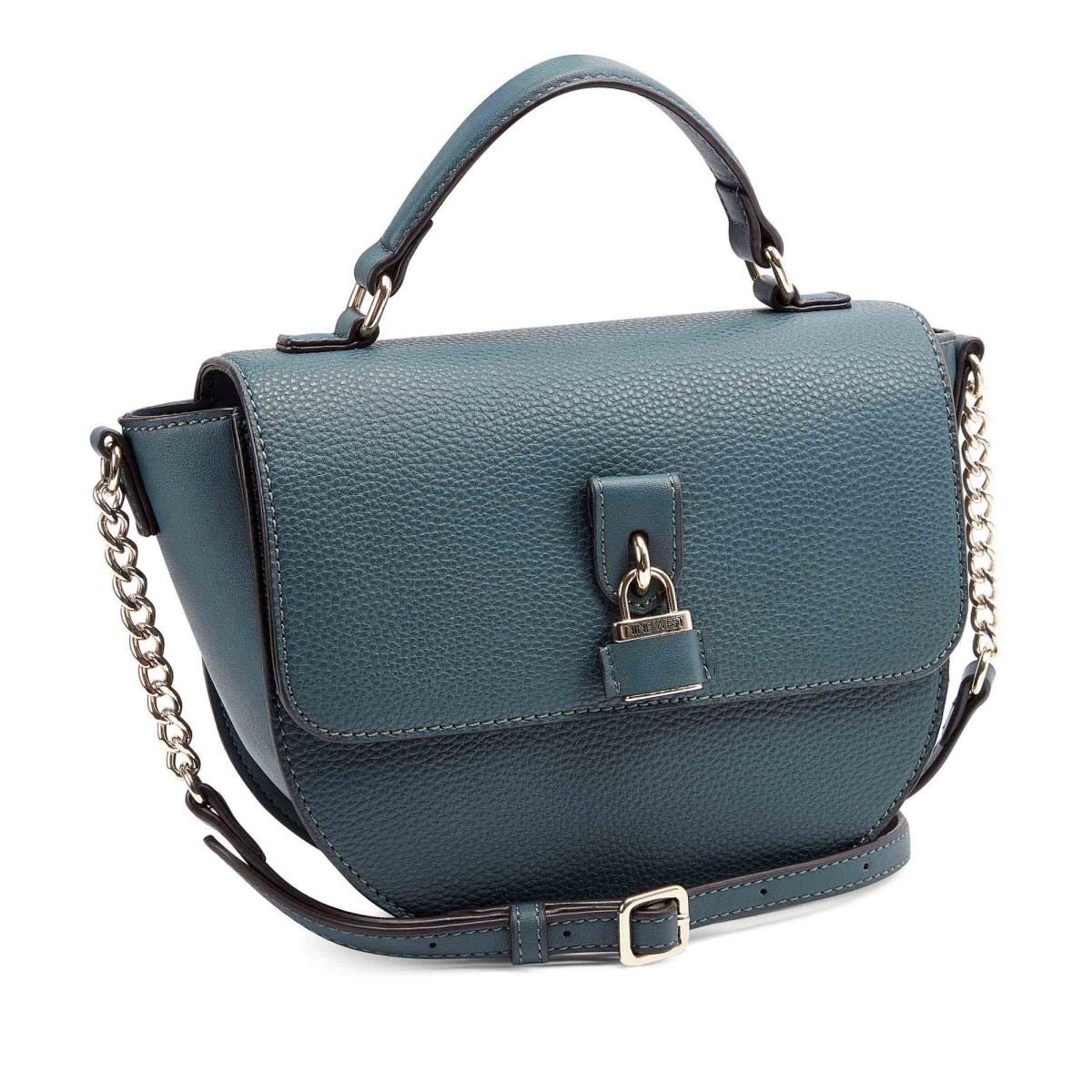 Sacs Crossbody Nine West Nemi Top Handle Flap Femme Bleu | 3892ZEBCY