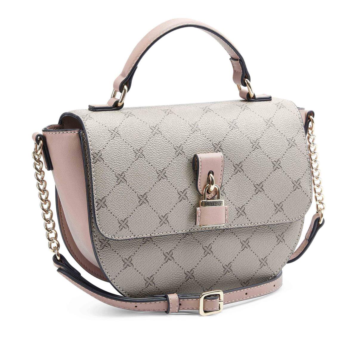 Sacs Crossbody Nine West Nemi Top Handle Flap Femme Rose Blanche | 6318AVDNQ