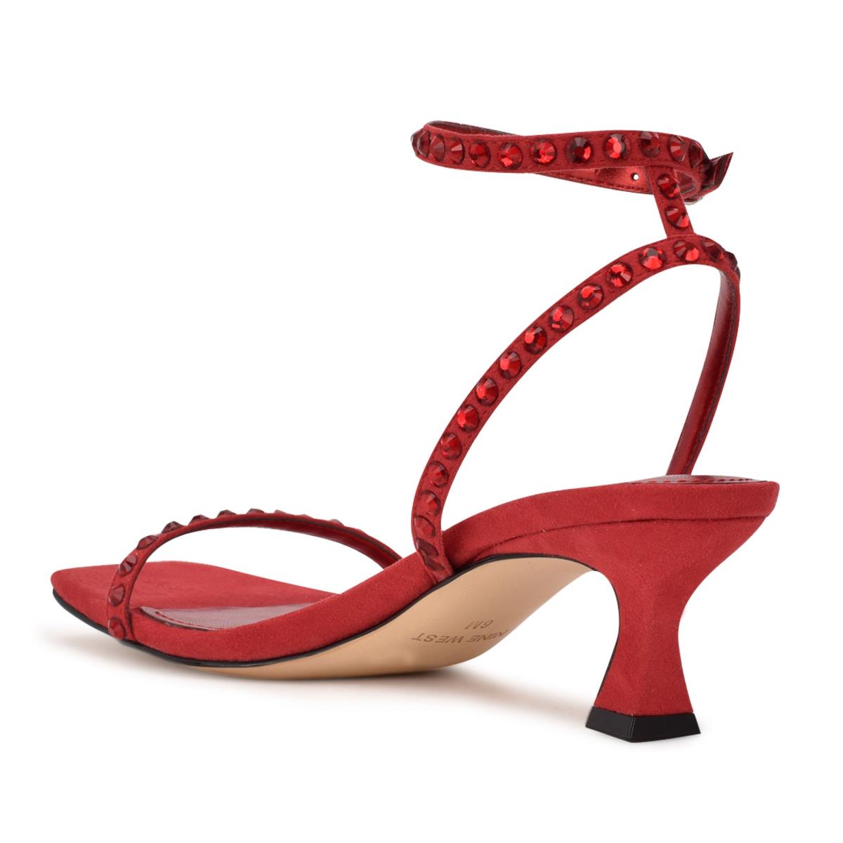 Sandales Habillées Nine West Giena Ankle Brides Femme Rouge | 9026BSXAE