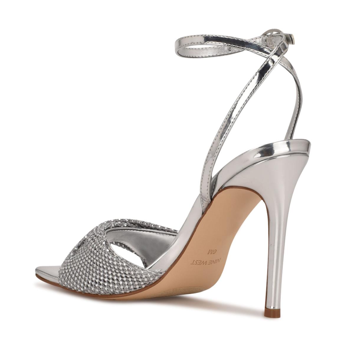 Sandales Habillées Nine West Twinkle Talons Femme Argent | 2410MUFIX