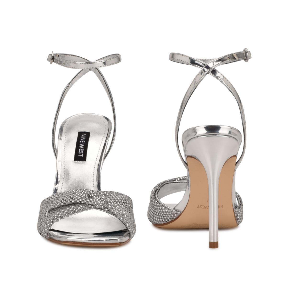 Sandales Habillées Nine West Twinkle Talons Femme Argent | 2410MUFIX