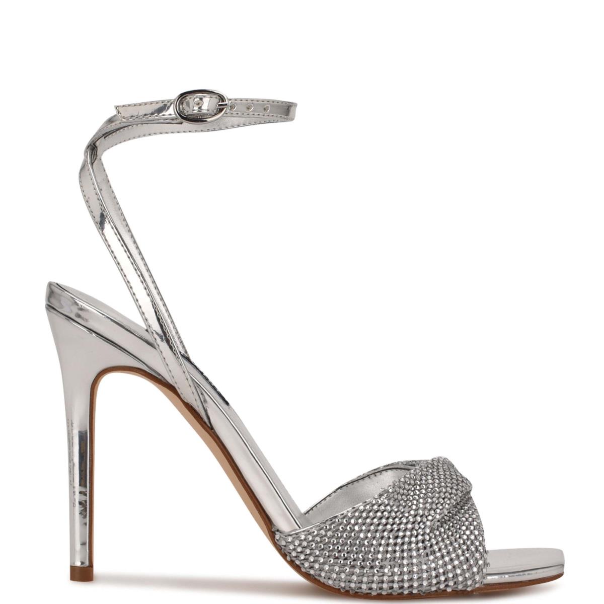 Sandales Habillées Nine West Twinkle Talons Femme Argent | 2410MUFIX