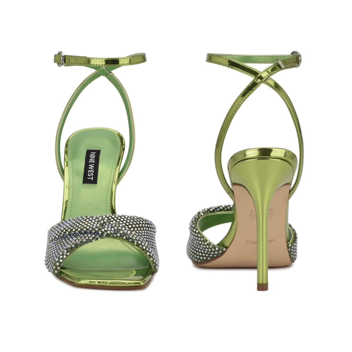 Sandales Habillées Nine West Twinkle Talons Femme Vert Clair | 9674YVNPE