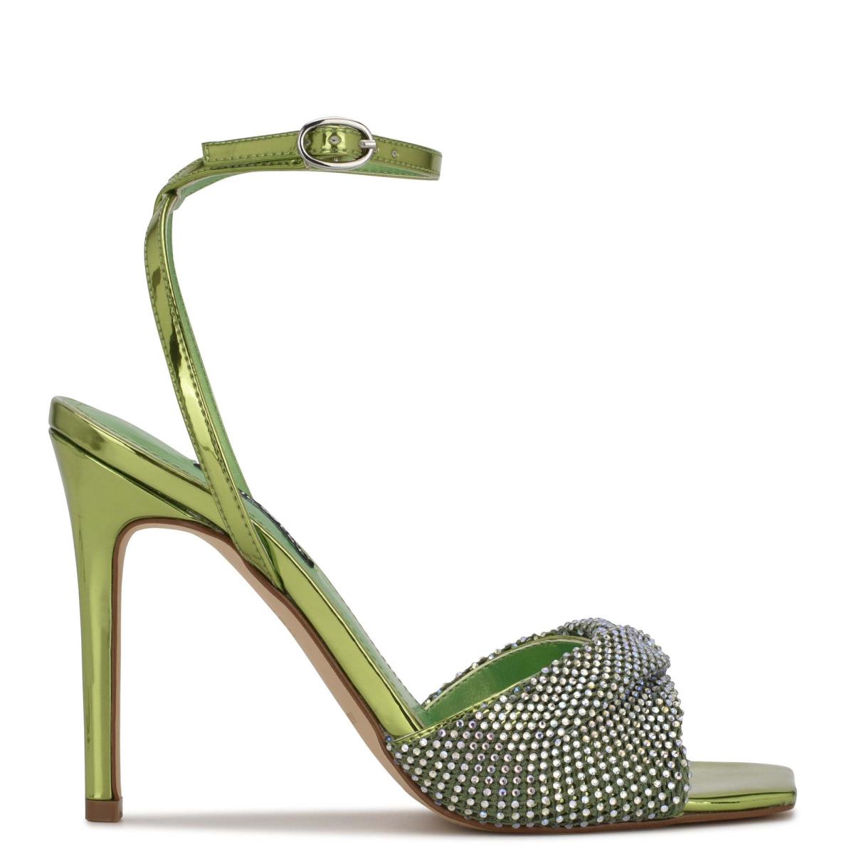 Sandales Habillées Nine West Twinkle Talons Femme Vert Clair | 9674YVNPE