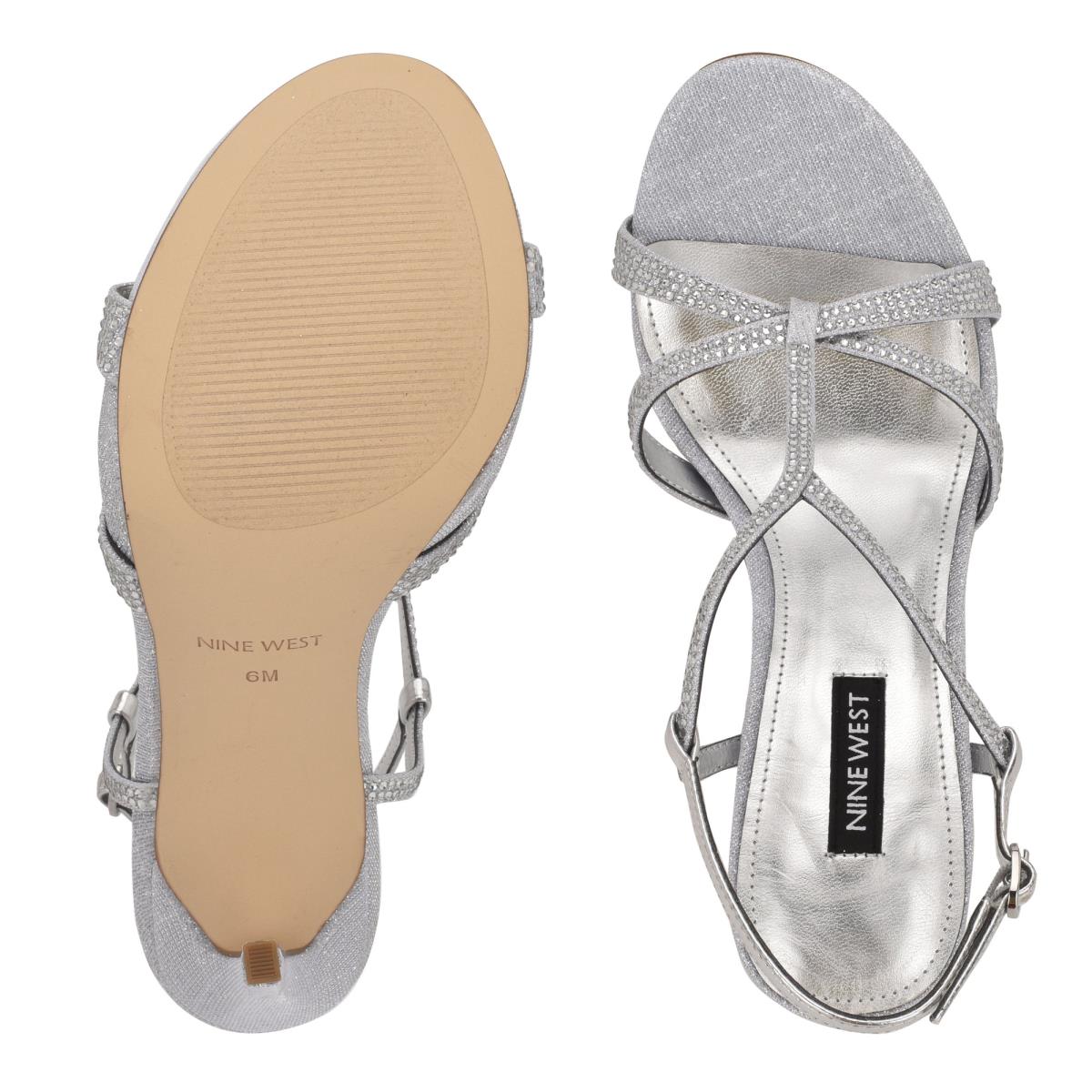 Sandales Habillées Nine West Ulliy Talons Femme Argent | 9137ETVCD