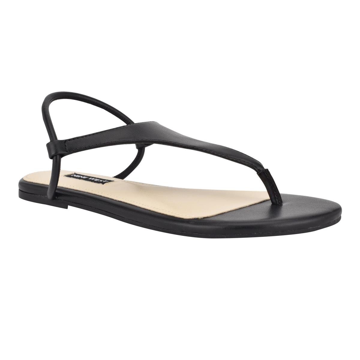 Sandales Plates Nine West Braydin Stretch Femme Noir | 4257KRDJZ