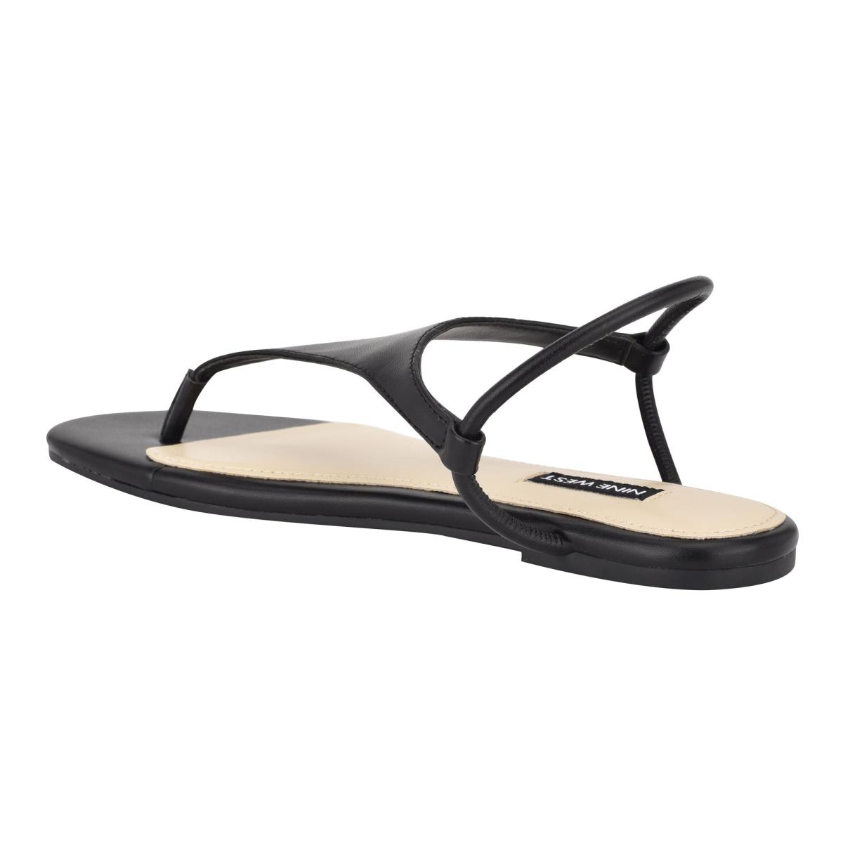 Sandales Plates Nine West Braydin Stretch Femme Noir | 4257KRDJZ