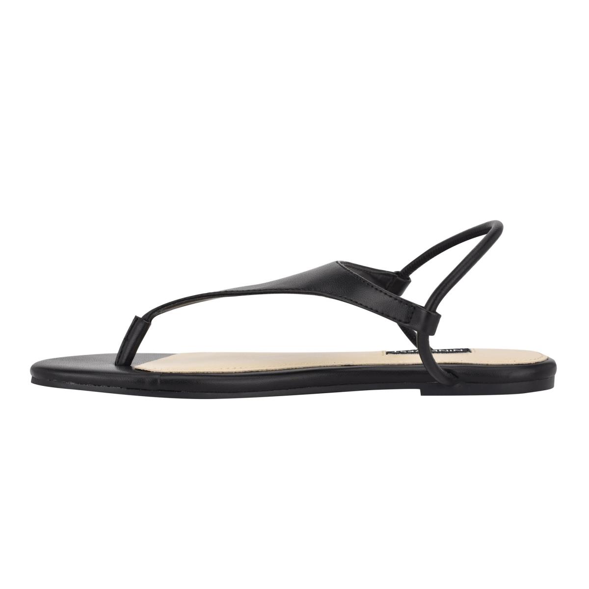 Sandales Plates Nine West Braydin Stretch Femme Noir | 4257KRDJZ