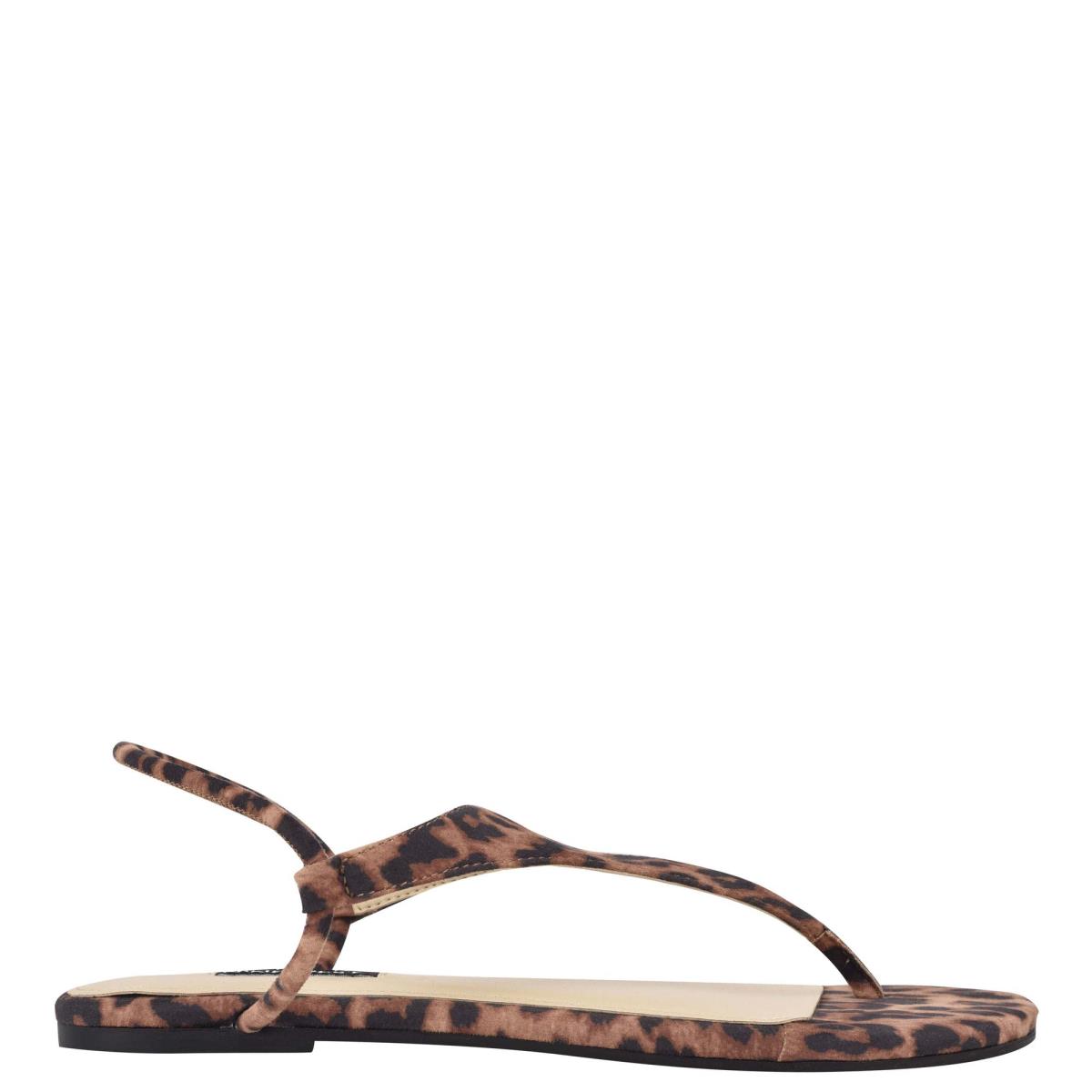 Sandales Plates Nine West Braydin Stretch Femme Leopard | 5043PVOCD