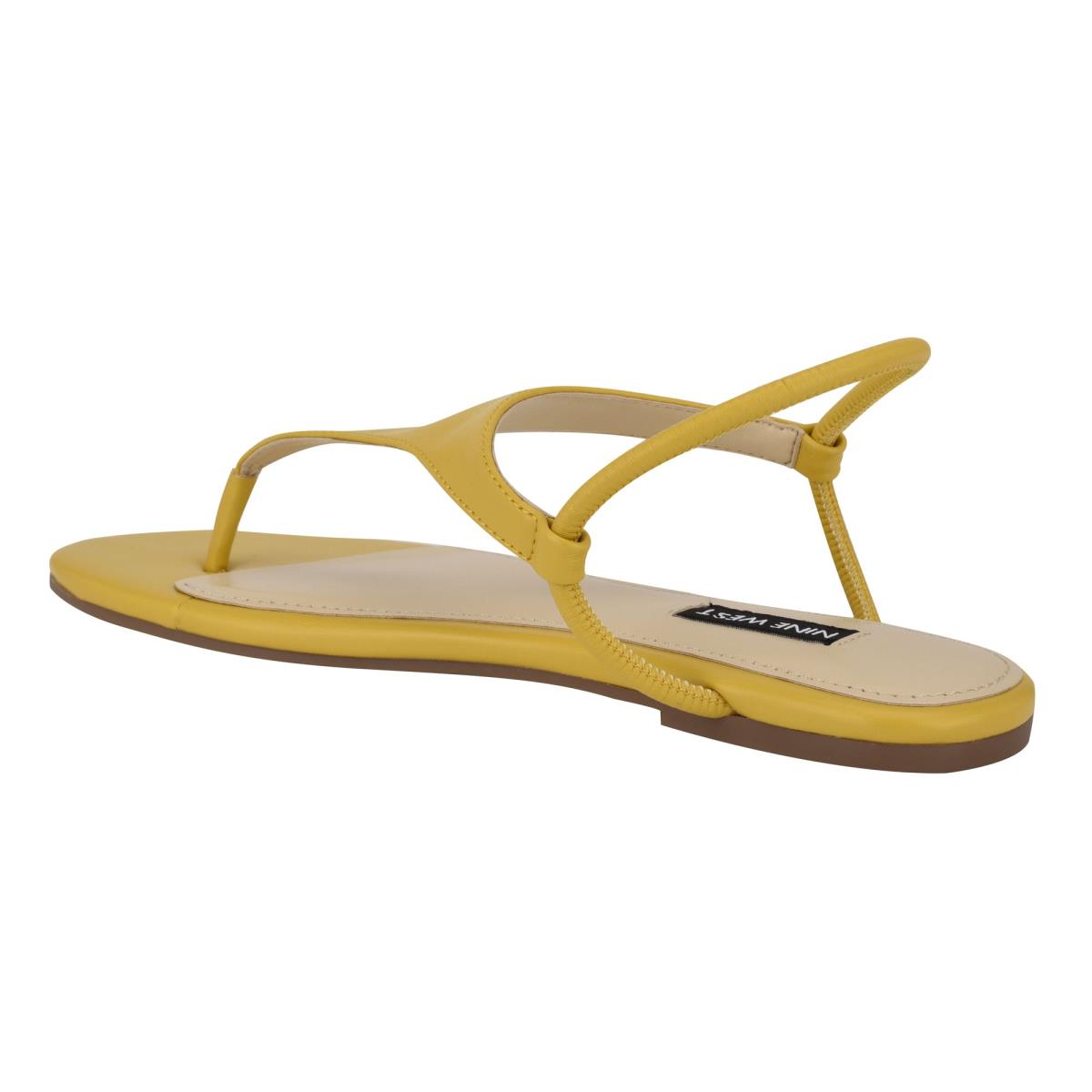 Sandales Plates Nine West Braydin Stretch Femme Jaune | 6091UFLWS