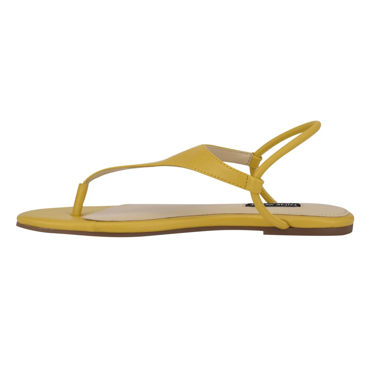 Sandales Plates Nine West Braydin Stretch Femme Jaune | 6091UFLWS