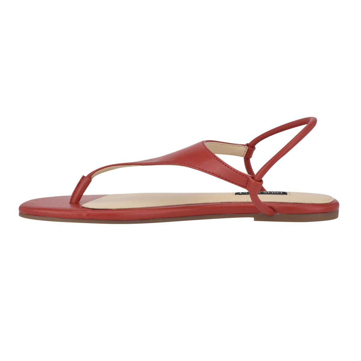 Sandales Plates Nine West Braydin Stretch Femme Rouge | 9764VTYMI