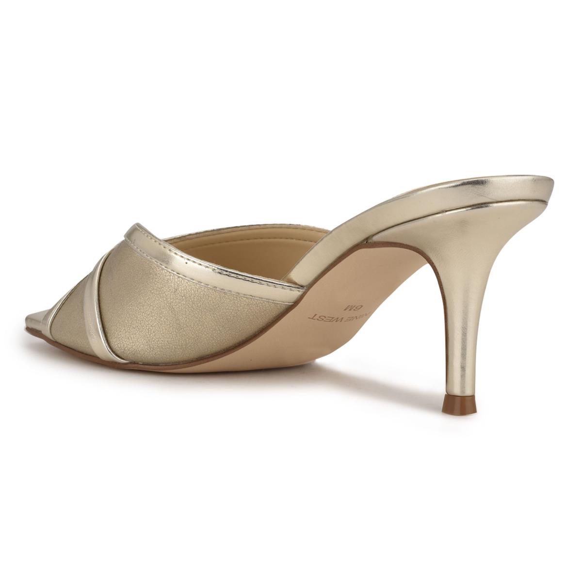 Sandales À Glissière Nine West Dainty Talons Femme Argent | 5603ZINUP