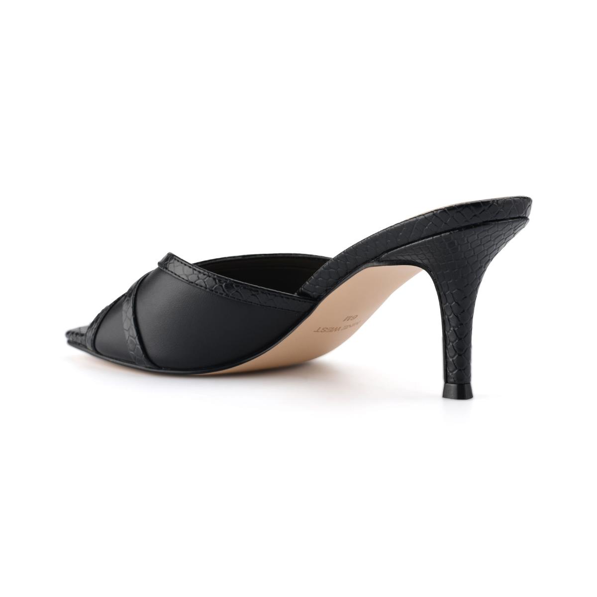 Sandales À Glissière Nine West Dainty Talons Femme Noir | 9573GHUMW