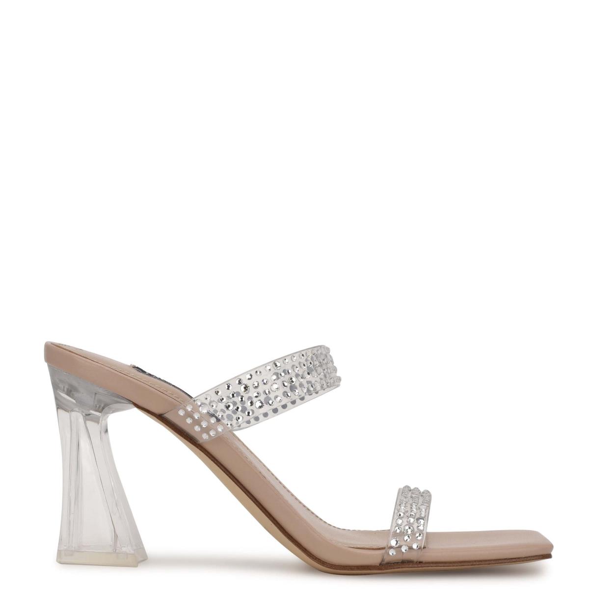 Sandales À Glissière Nine West Darla Talons Femme Beige | 9478PECNG