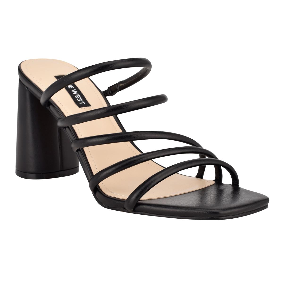 Sandales À Glissière Nine West Girlie Block Heel Femme Noir | 1206NJGWF