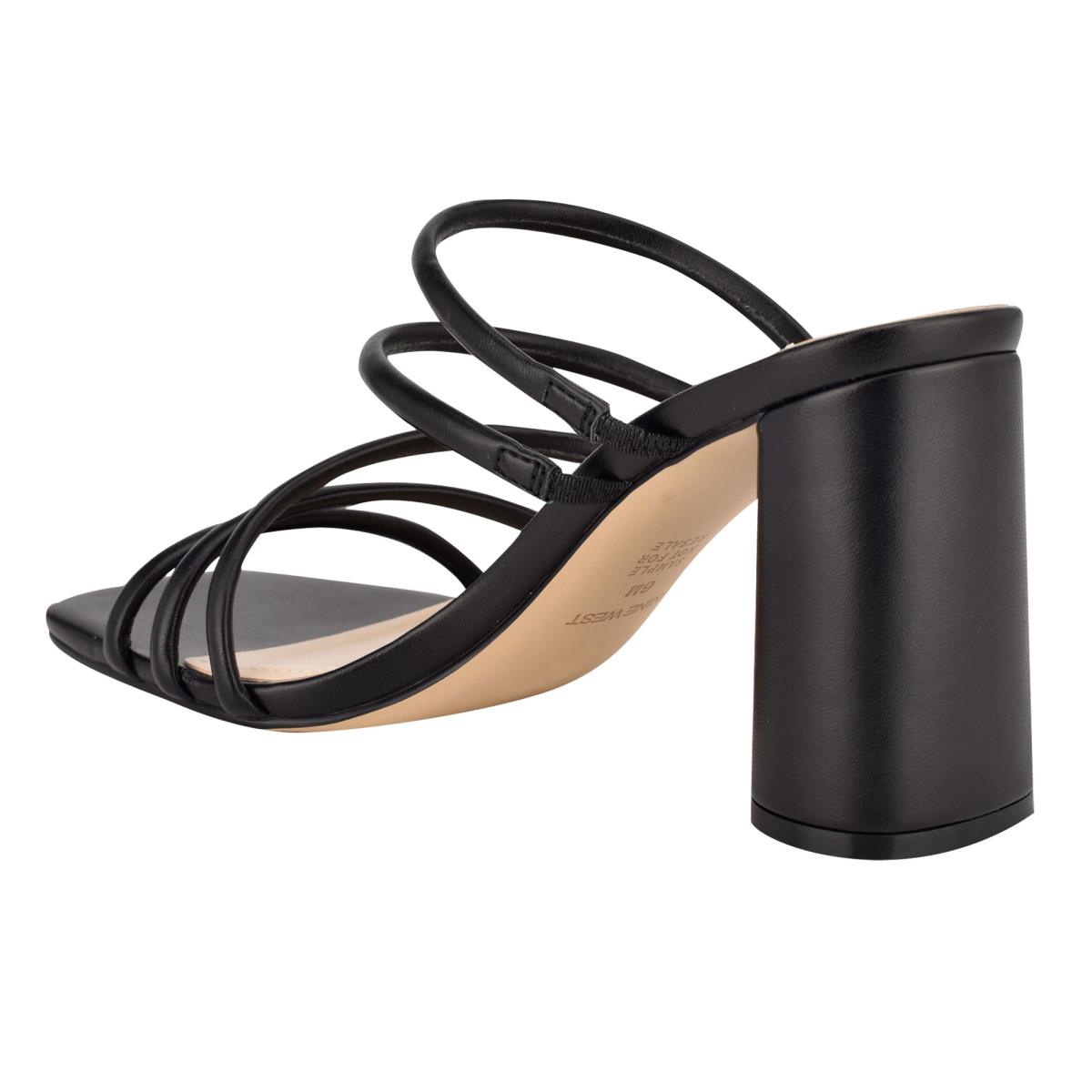 Sandales À Glissière Nine West Girlie Block Heel Femme Noir | 1206NJGWF