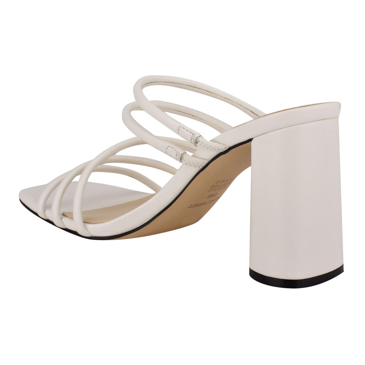 Sandales À Glissière Nine West Girlie Block Heel Femme Blanche | 3857TDEBR