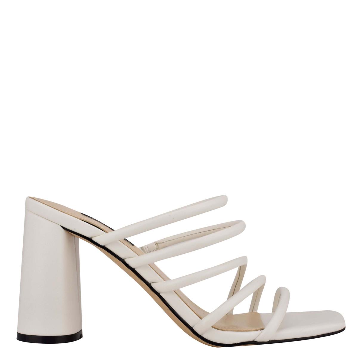 Sandales À Glissière Nine West Girlie Block Heel Femme Blanche | 3857TDEBR