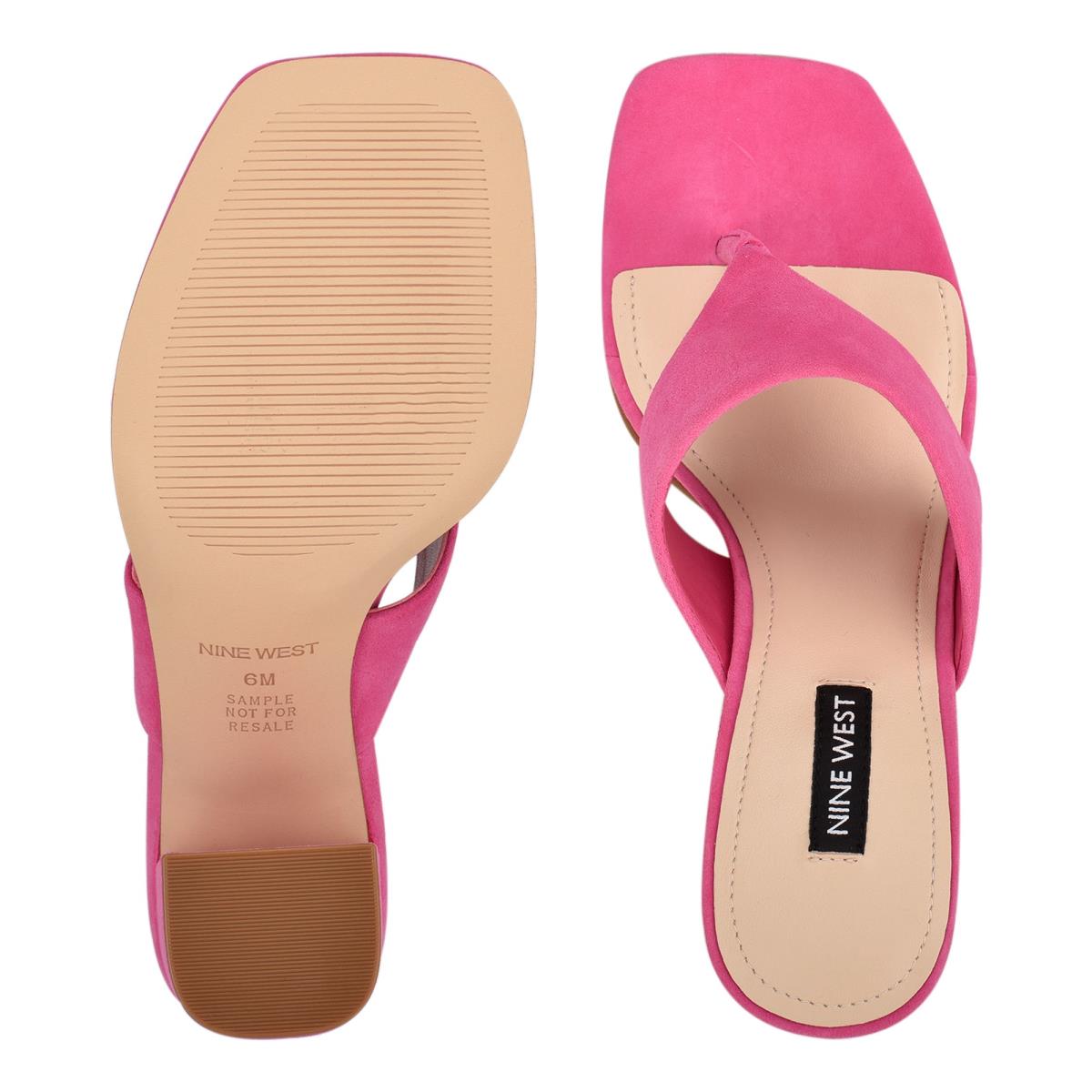 Sandales À Glissière Nine West Gogo Block Heel Femme Rose | 7245ILWQN