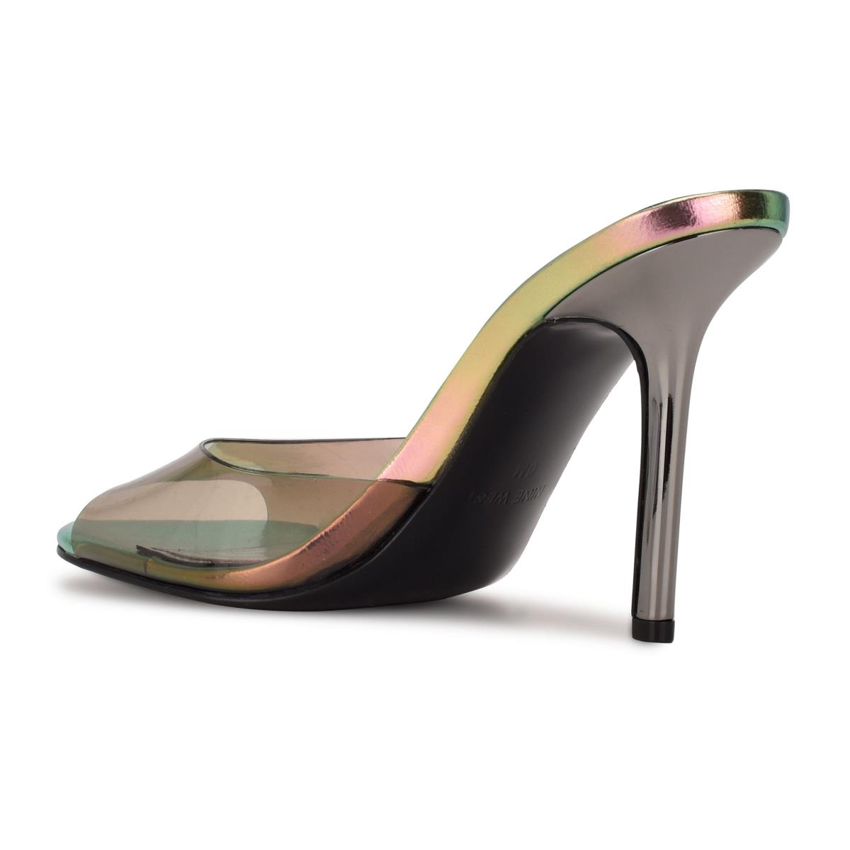 Sandales À Glissière Nine West Ido Talons Femme Vert Olive | 2348SHFIE