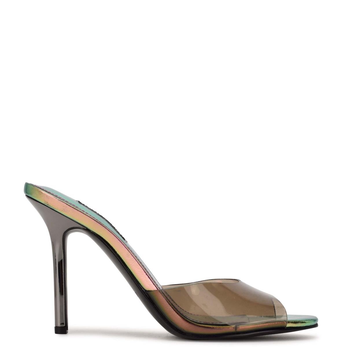 Sandales À Glissière Nine West Ido Talons Femme Vert Olive | 2348SHFIE