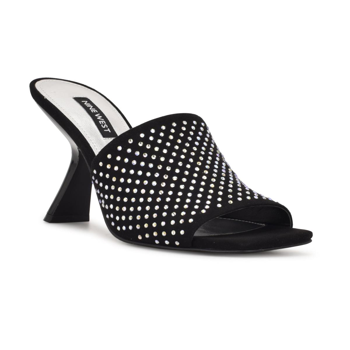 Sandales À Glissière Nine West Partie Talons Femme Noir | 6342HPLEI