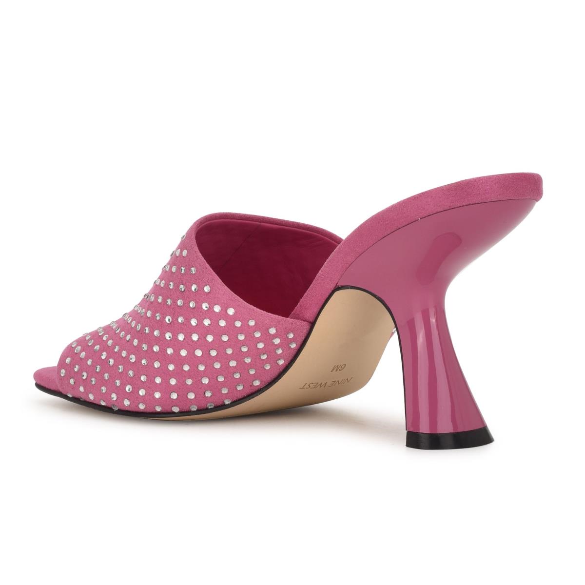 Sandales À Glissière Nine West Partie Talons Femme Rose | 6401TOVUA