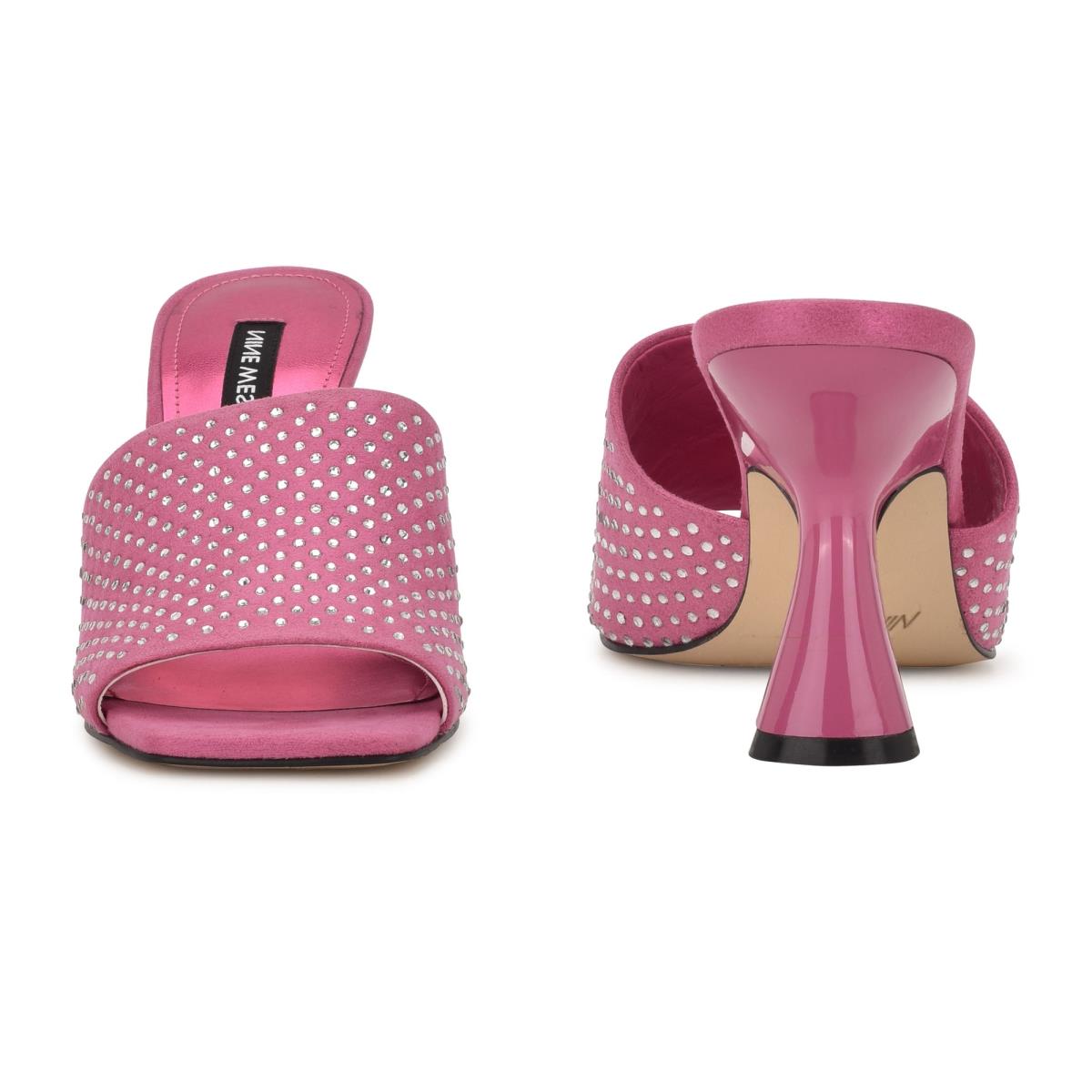 Sandales À Glissière Nine West Partie Talons Femme Rose | 6401TOVUA