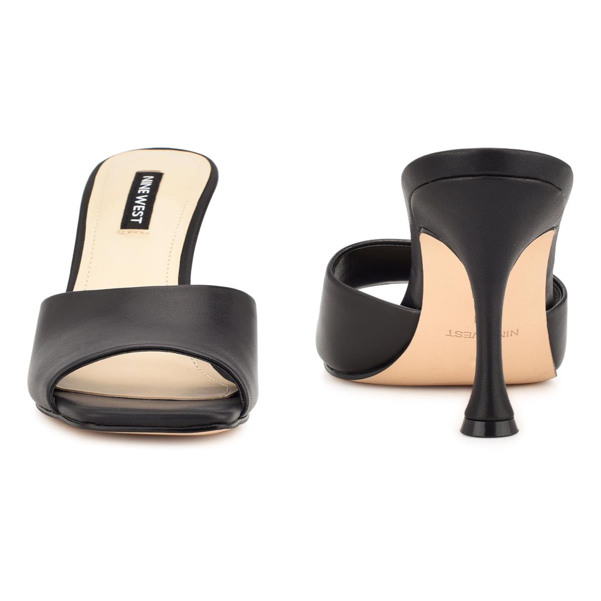 Sandales À Glissière Nine West Perfact Talons Femme Noir | 9147ZBNSE