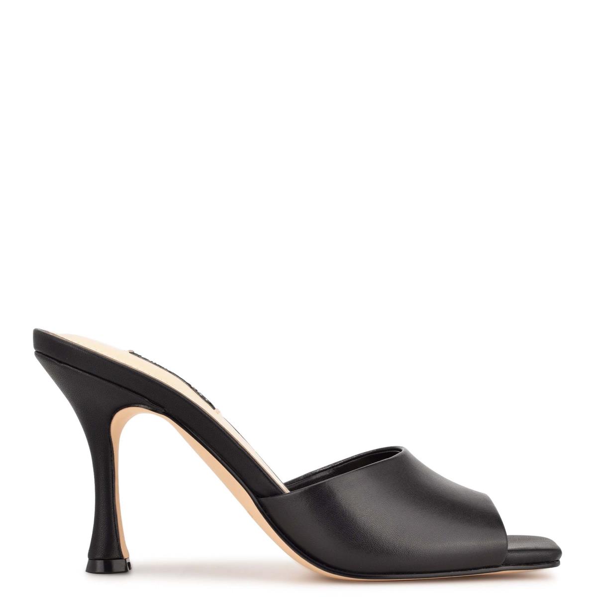 Sandales À Glissière Nine West Perfact Talons Femme Noir | 9147ZBNSE