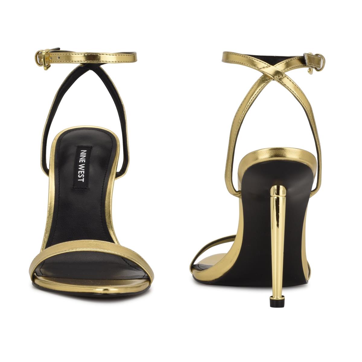 Sandales À Lanières Nine West Reina Ankle Femme Doré | 0967VHWBM