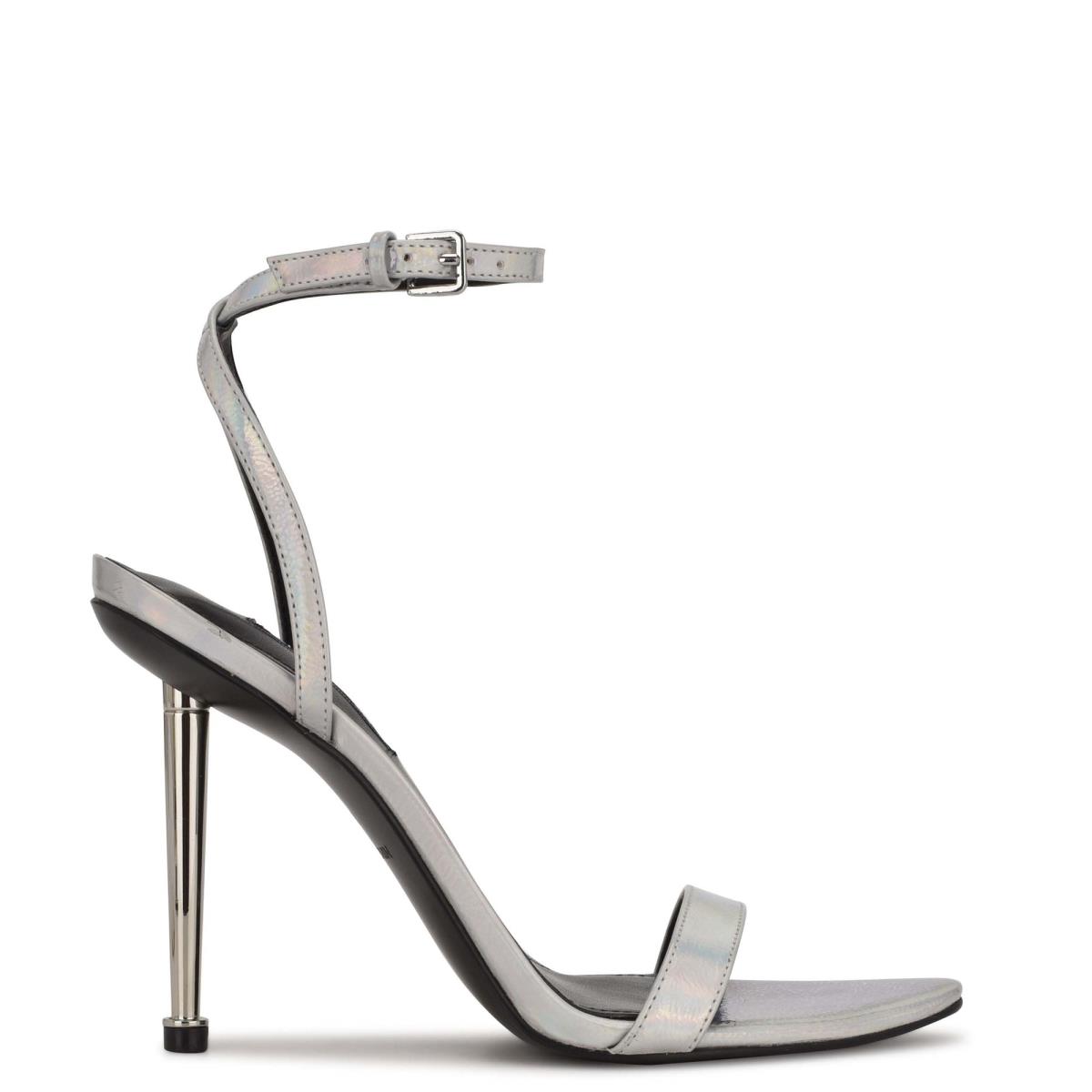 Sandales À Lanières Nine West Reina Ankle Femme Noir | 5187GAJPN