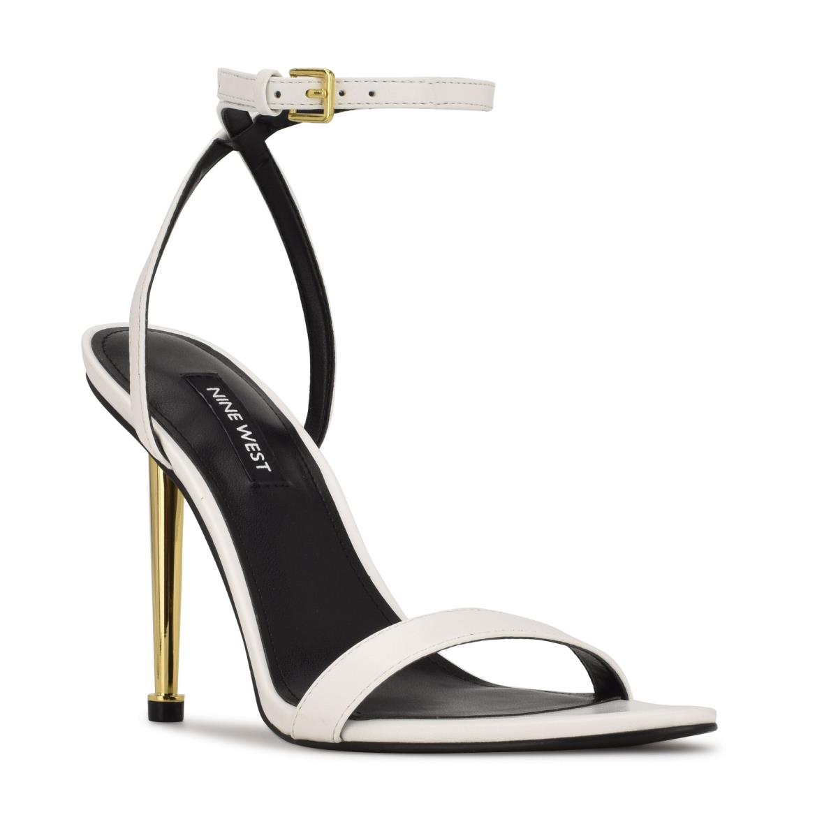 Sandales À Lanières Nine West Reina Ankle Femme Blanche | 6297OPIJY