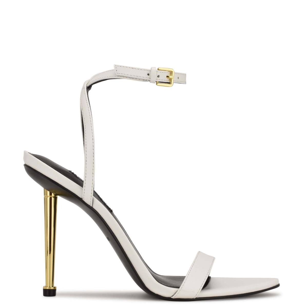 Sandales À Lanières Nine West Reina Ankle Femme Blanche | 6297OPIJY