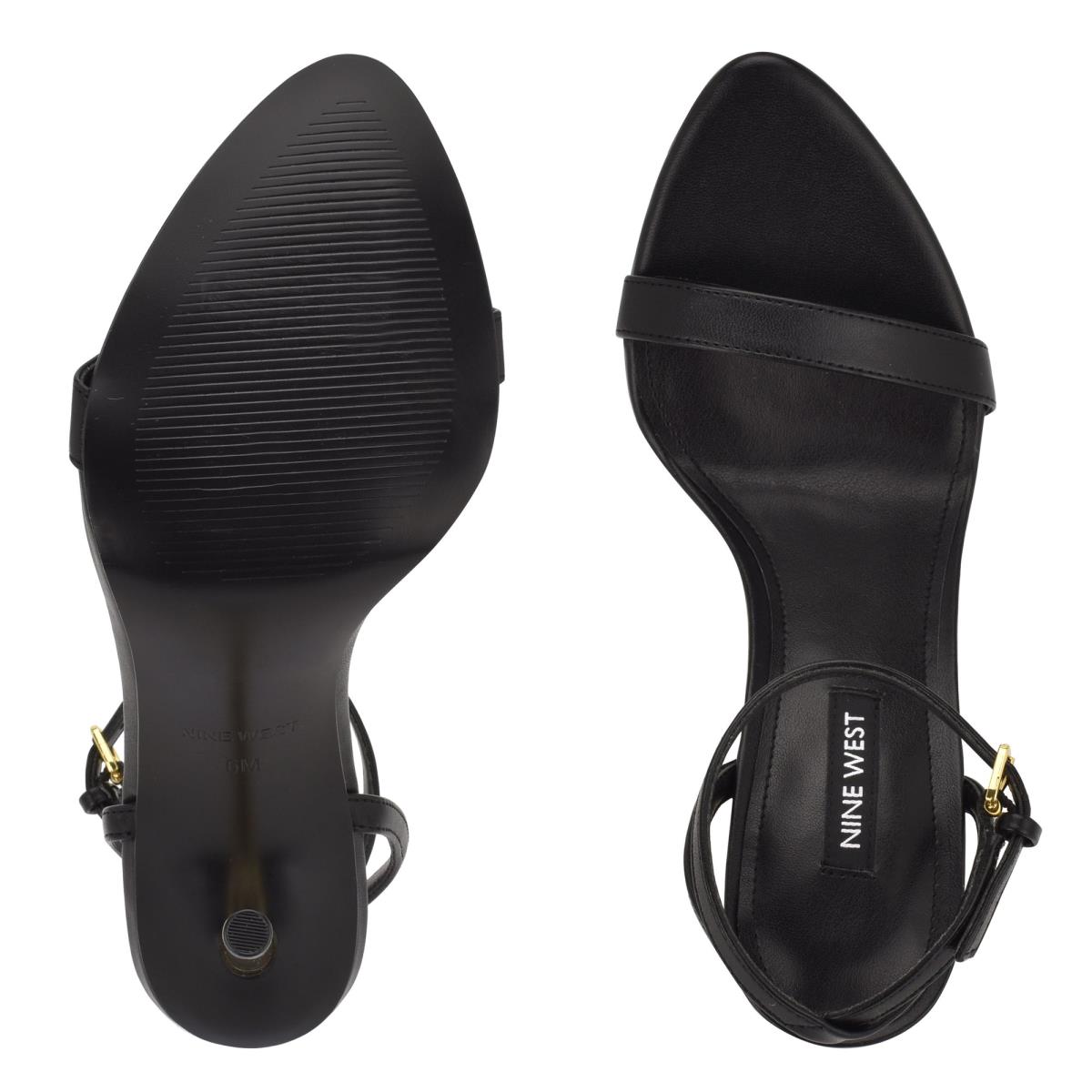 Sandales À Lanières Nine West Reina Ankle Femme Noir | 7861EYTUM