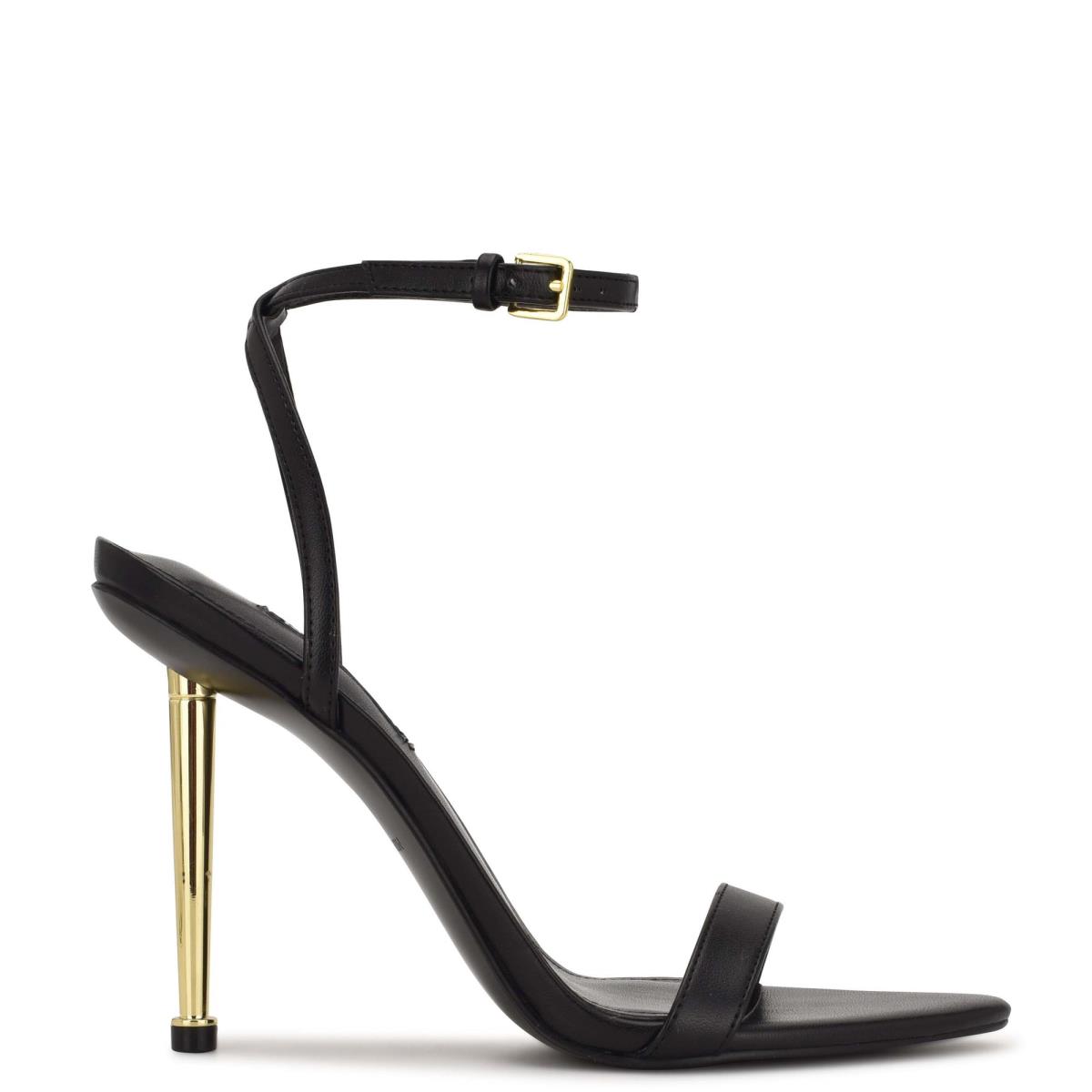 Sandales À Lanières Nine West Reina Ankle Femme Noir | 7861EYTUM