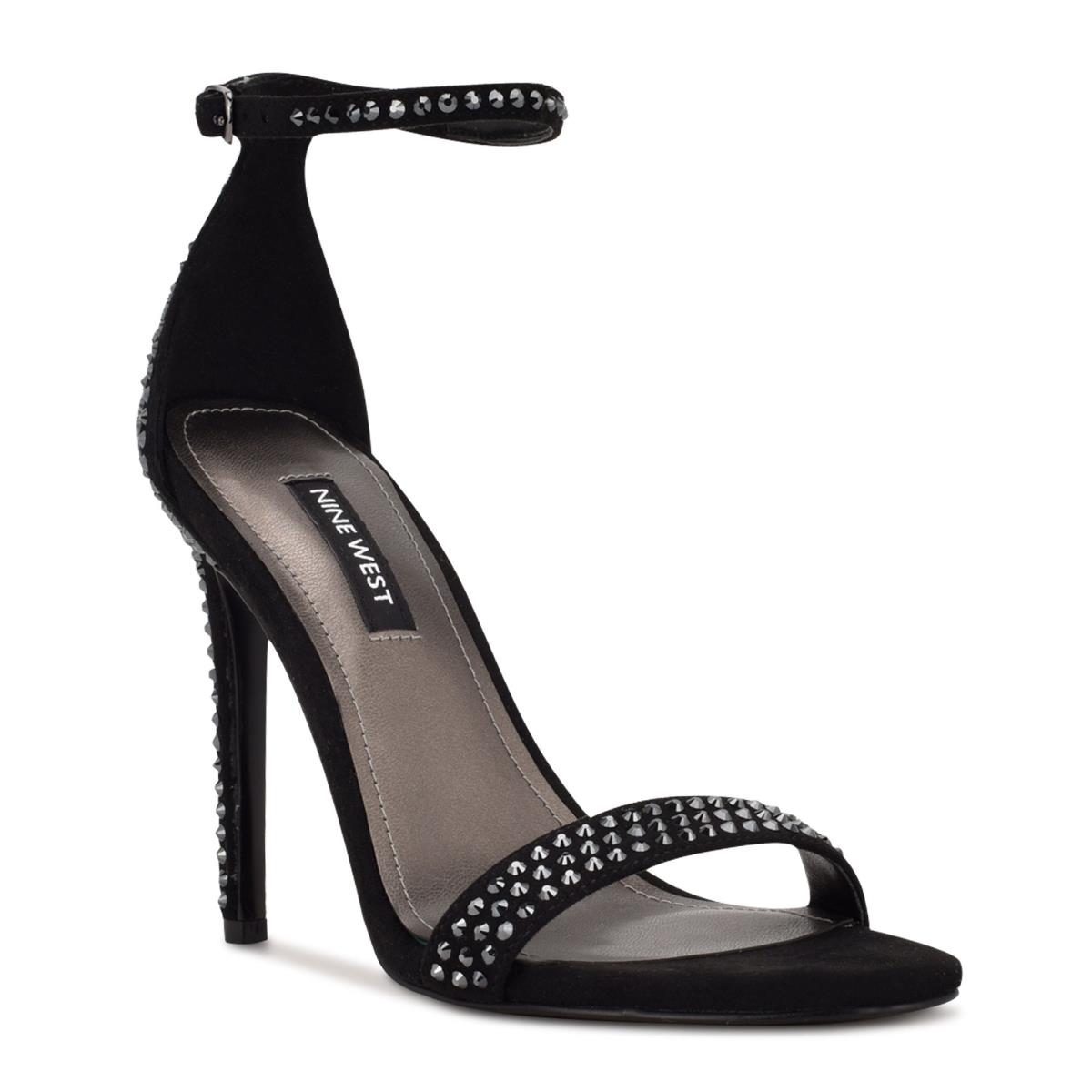 Sandales À Lanières Nine West Toria Ankle Femme Noir | 3687MLKPT