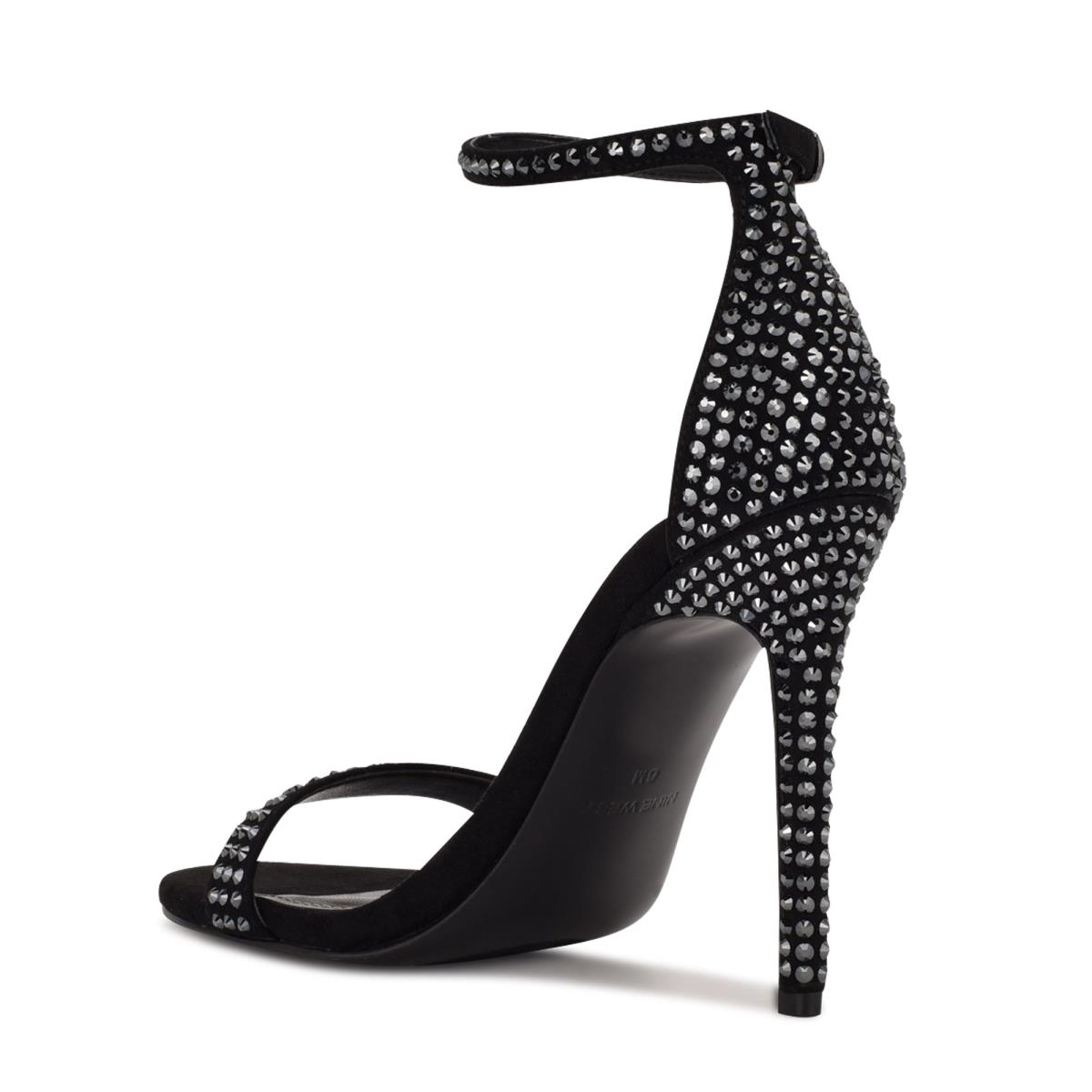 Sandales À Lanières Nine West Toria Ankle Femme Noir | 3687MLKPT