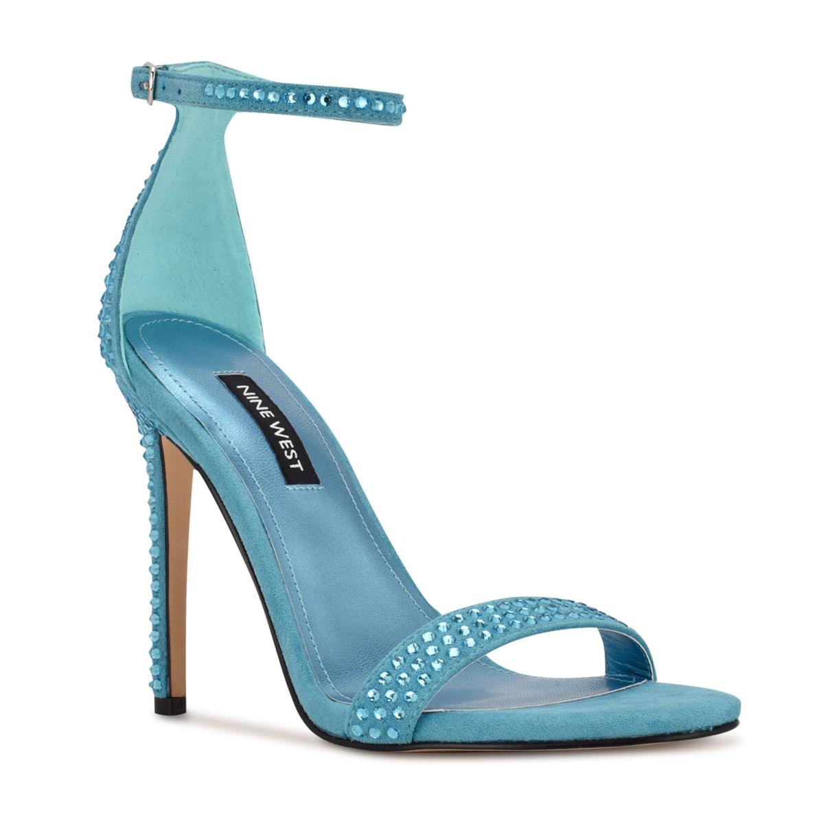 Sandales À Lanières Nine West Toria Ankle Femme Turquoise | 5819LQYJE