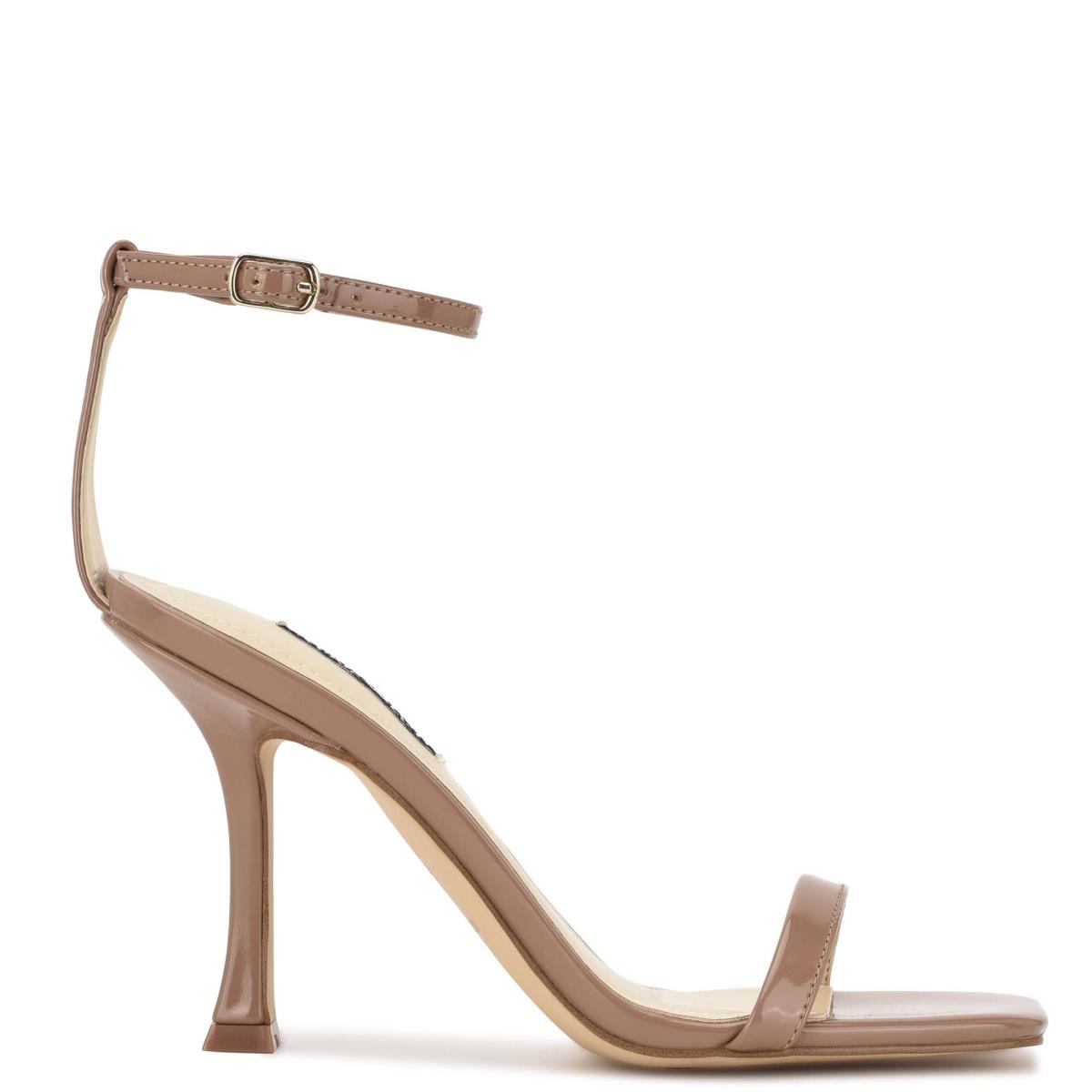 Sandales À Lanières Nine West Yess Ankle Femme Marron | 0216USFYW