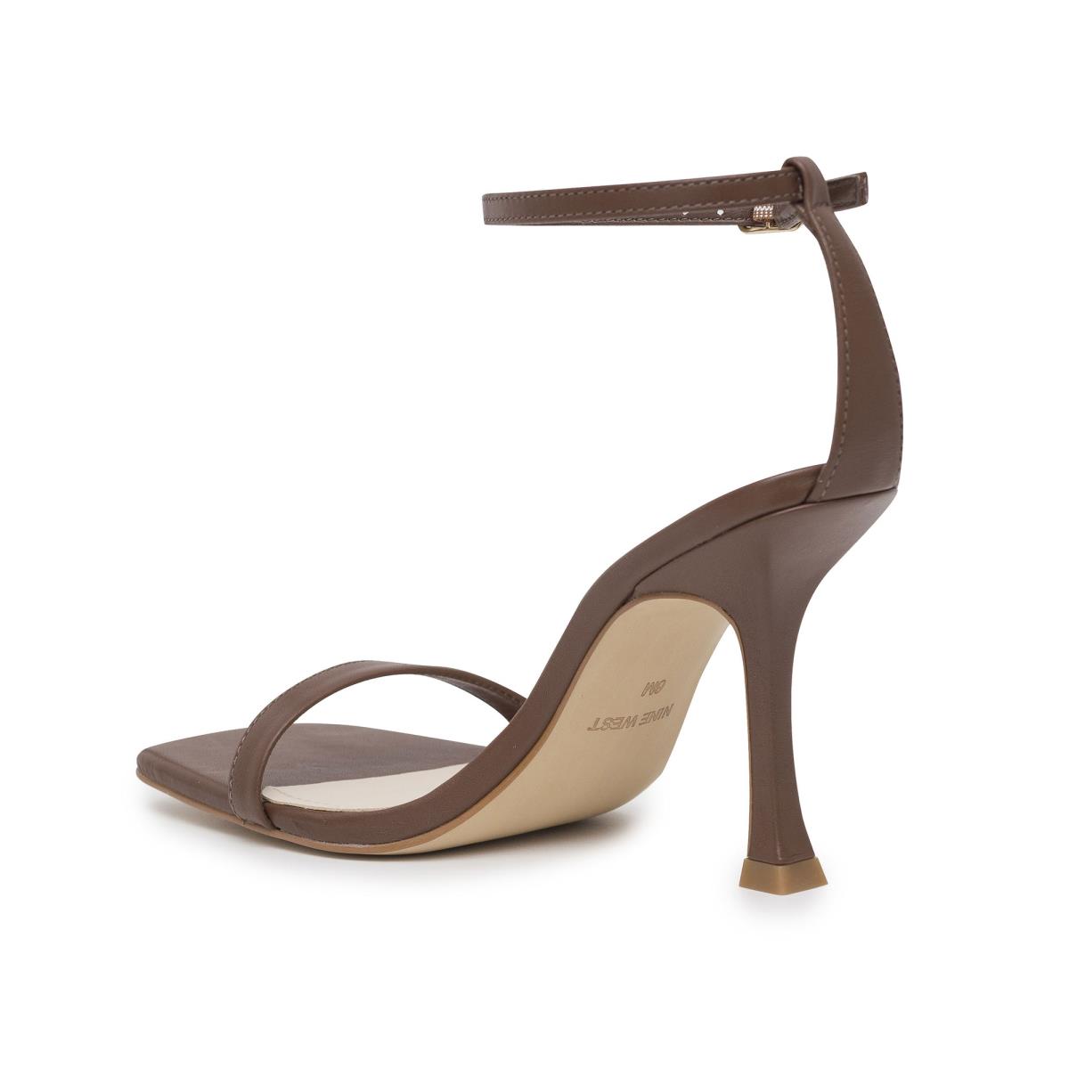 Sandales À Lanières Nine West Yess Ankle Femme Marron | 0234BHRIV